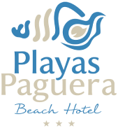 Logotipo en color azul y arena, representado por una caracola marina