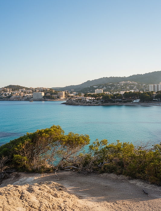 Vista de la bahía de paguera 