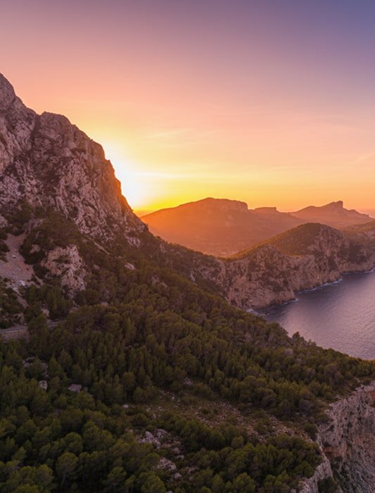Sierra de Tramuntana al atardecer